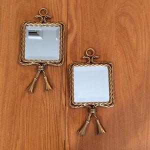 Vintage gold wall mirrors! Set of 2
